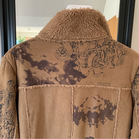 SaoPaulo Long Brown Coat With Faux Fur Lining - Picture 3 of 6